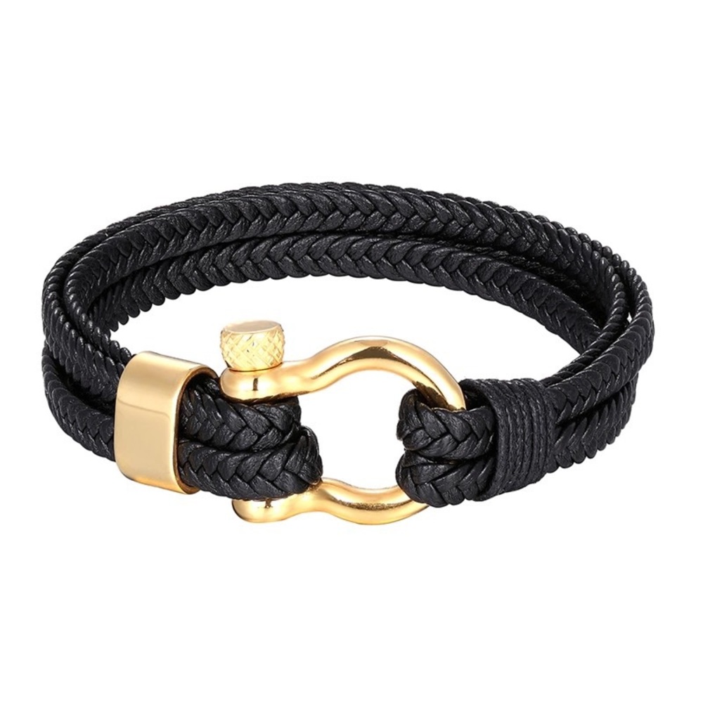 Stainless Steel Genuine Leather Bracelets